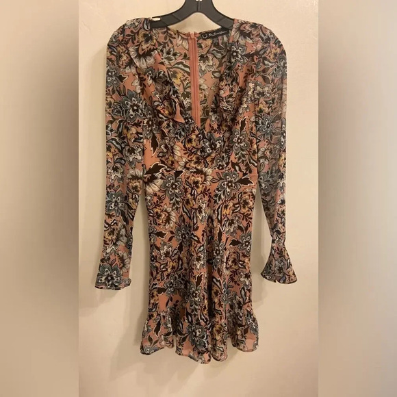 For Love & Lemons Gracie Floral Mini Dress Pink Size Small - Picture 4 of 10